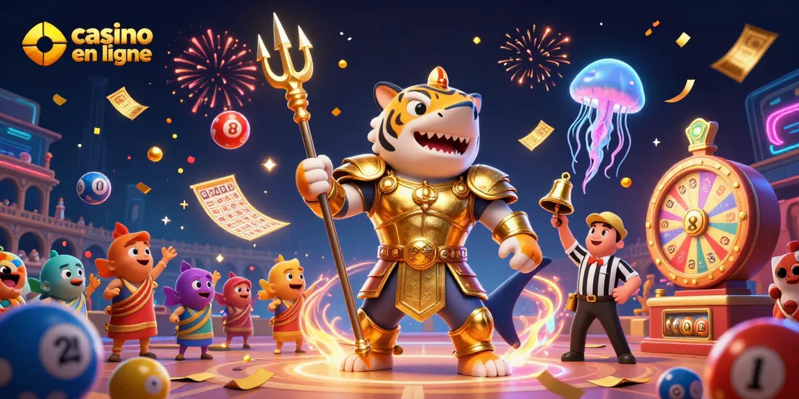 Découvrez des jeux captivants de casino en ligne avec un requin tigre 3D dans une arène sous-marine.