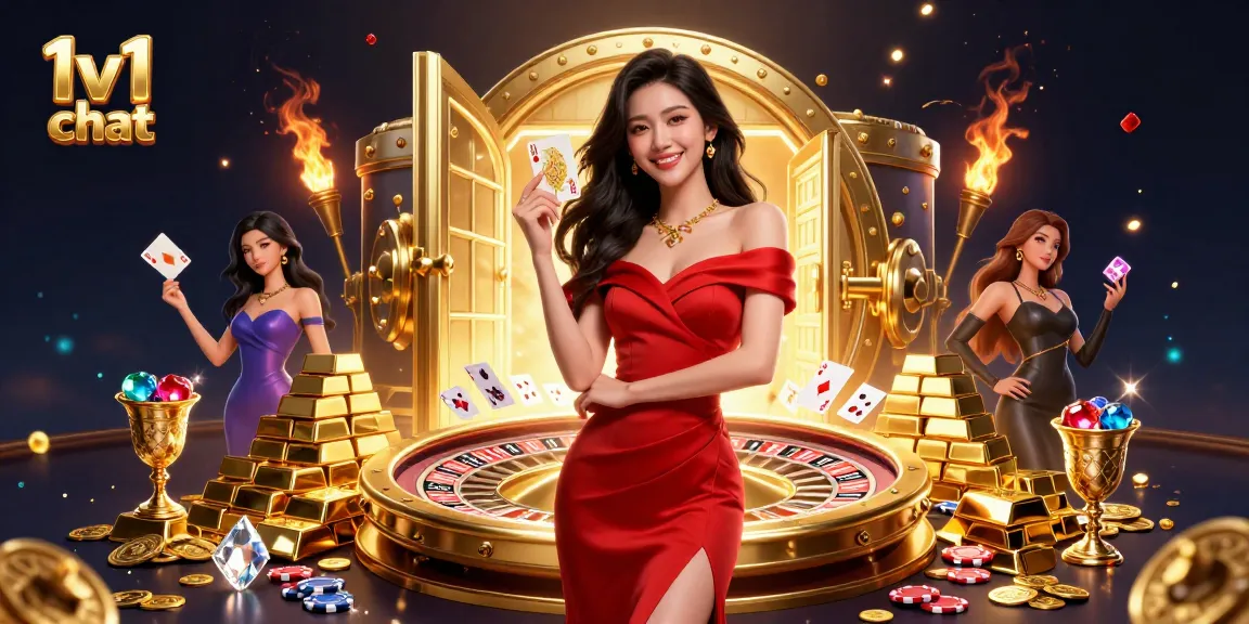 Engage in thrilling 1v1 chat with a stunning atmosphere of casino glamour and excitement.