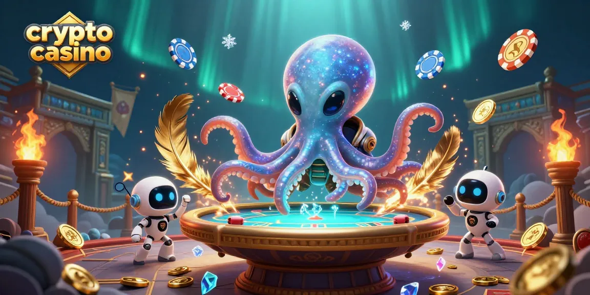 Jeu palpitant dans un crypto casino avec un poulpe extraterrestre et des jetons orbitants