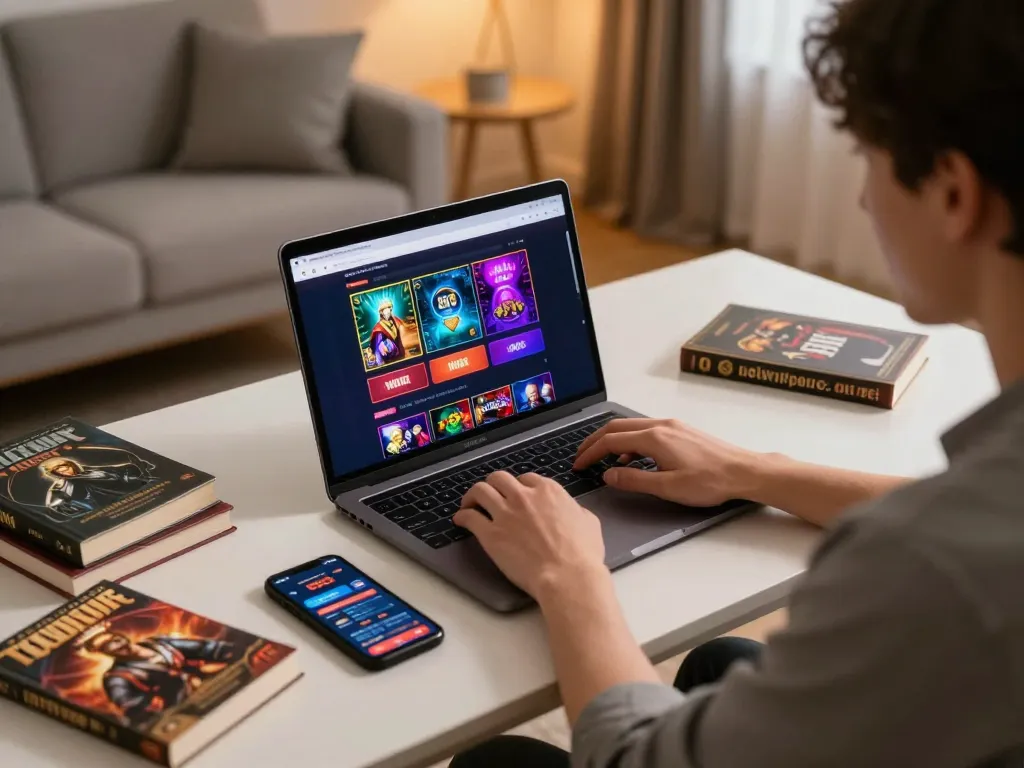 Engaging online gambling session with W88 casino interface displayed on laptop