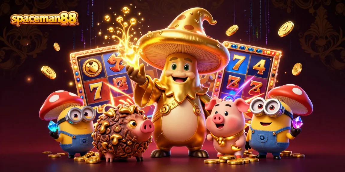Spin the reels in the magical world of spaceman88 with golden coin treasures and enchanting characters.