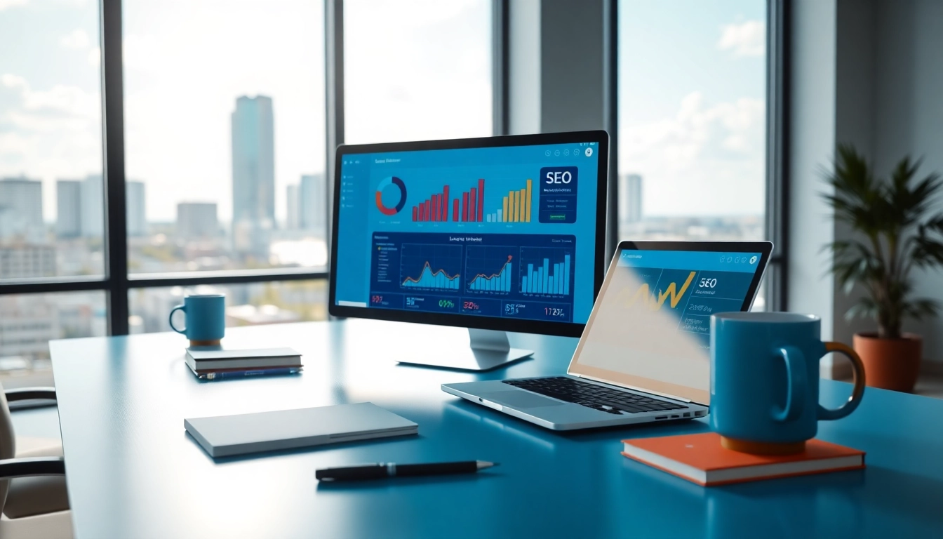 Enhance your business visibility with Clearwater FL SEO strategies in a modern office setup.