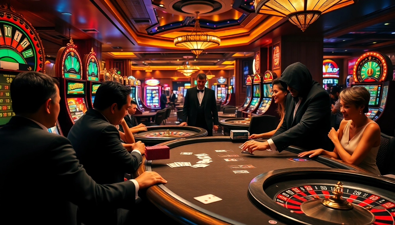 Players enjoying a high-stakes game at a casino, revealing excitement in the hidden wiki onion world.