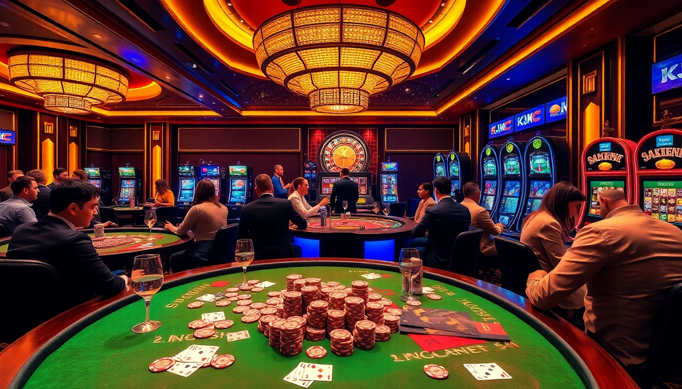 Experience thrilling gameplay at KJC with high-stakes gaming tables and vibrant atmosphere.