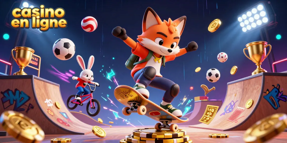 Vivez l'expérience de casino en ligne avec un renard et un lapin en pleine action au milieu de symboles de jeux.