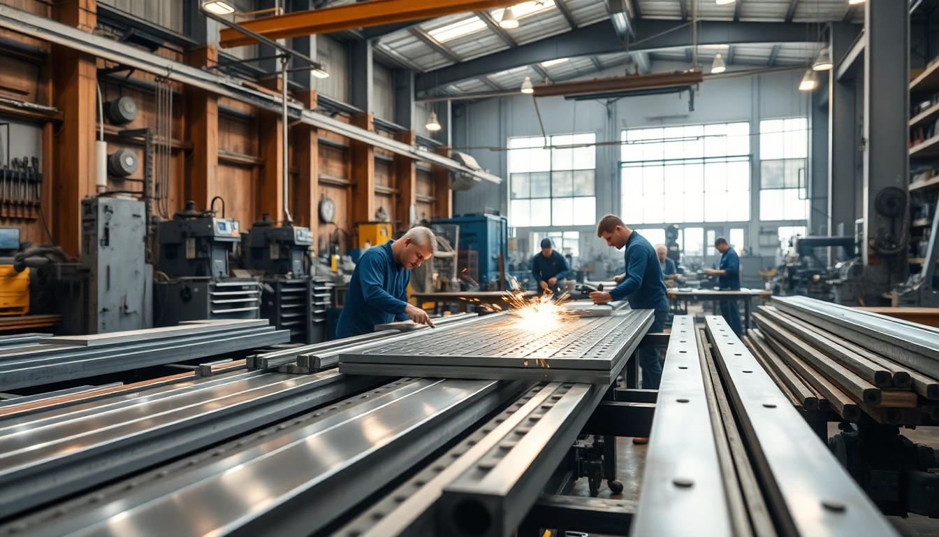 Metal manufacturer edmonton in action, showcasing skilled artisans and advanced machinery in a vibrant workshop.