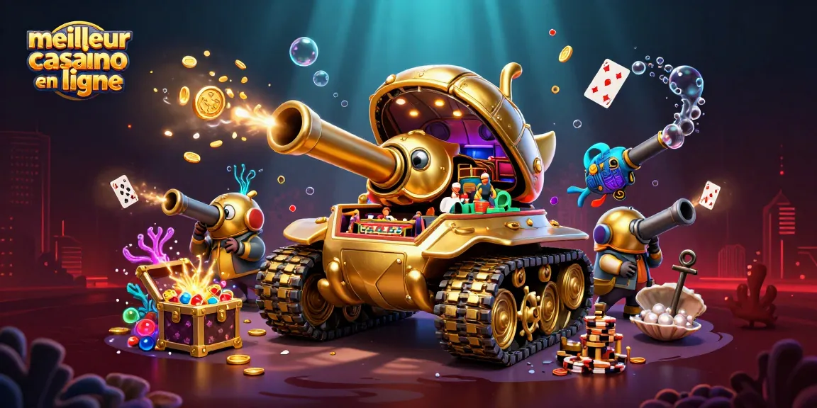 Jouer et gagner au meilleur casino en ligne avec une animation fascinante de casino sous-marin dynamique.