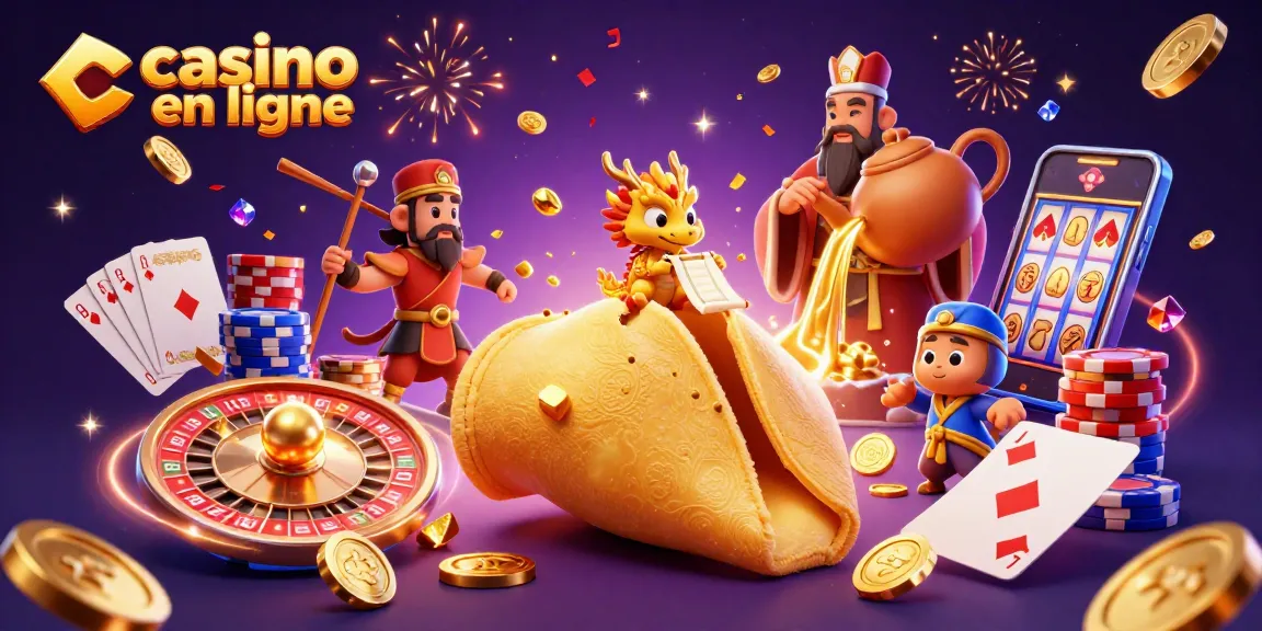 Vivez l'excitation des jeux de casino en ligne avec des dragons et des cookies d'or qui s'épanouissent.