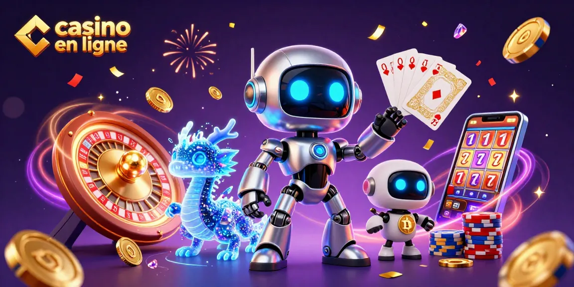Jouez au casino en ligne avec des héros futuristes et des jetons scintillants.