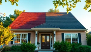 Roof cleaning service demonstrating a transformed home in Kissimmee, FL.