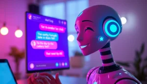 Engaging interaction with sex chat AI characters in a vibrant digital environment.