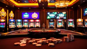 Experience the thrill of high-stakes gambling with W88 link amid luxurious casino ambiance.