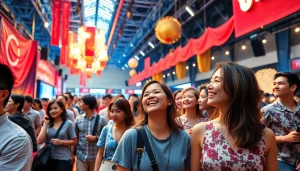 KJC365 leading a vibrant entertainment event in Vietnam, showcasing joy and creativity.