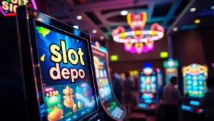 Menangkan jackpot dengan slot depo 1000 di mesin slot yang penuh warna dan kehidupan.