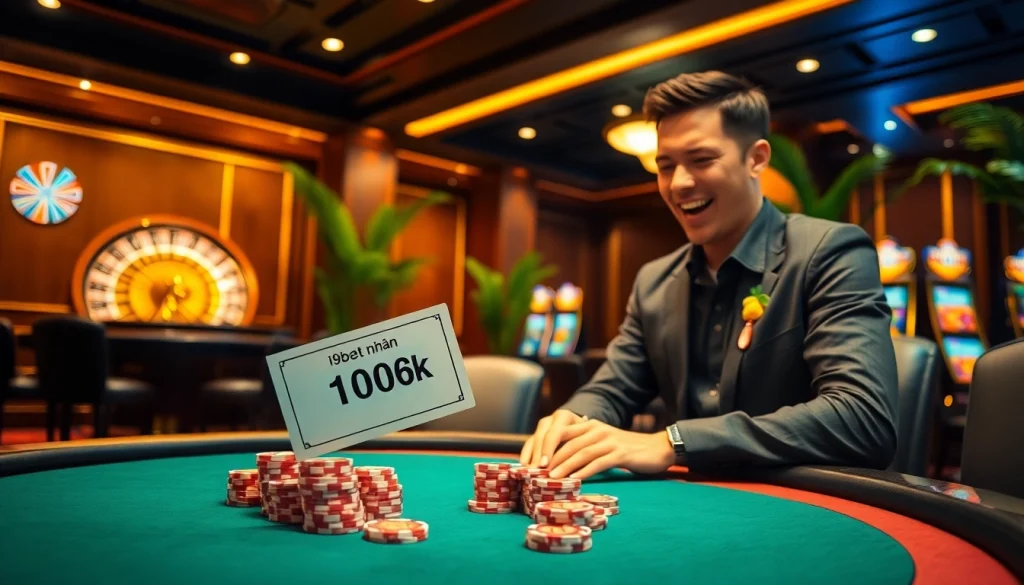 Experience thrilling gaming action with i9bet nhận 100K on vibrant casino tables.