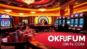 Experience the thrilling gameplay at OKFUN.COM with vibrant casino visuals and exciting betting action.