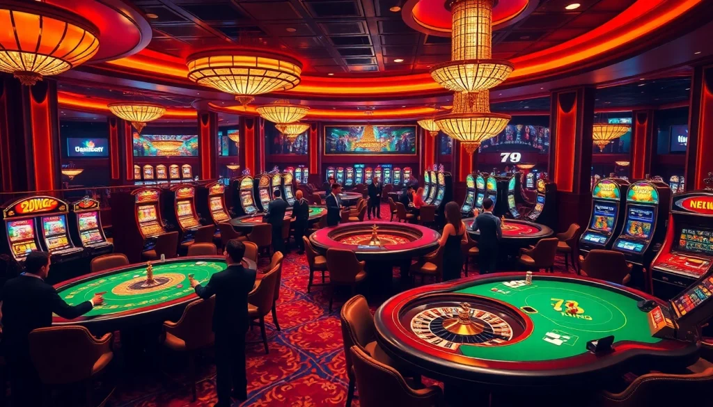 Experience the excitement of casino gaming with 79 king, featuring vibrant tables and professional dealers.