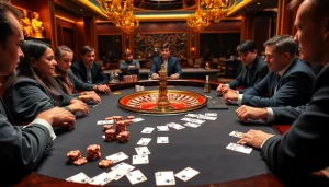 Engage with TT88 poker chips on a luxurious casino table, showcasing excitement and strategy.