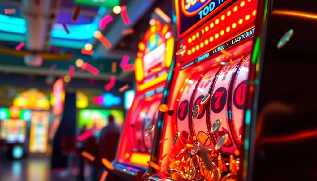 Menang dengan slot depo 1000 saat bermain mesin slot yang berkilau dan penuh warna.